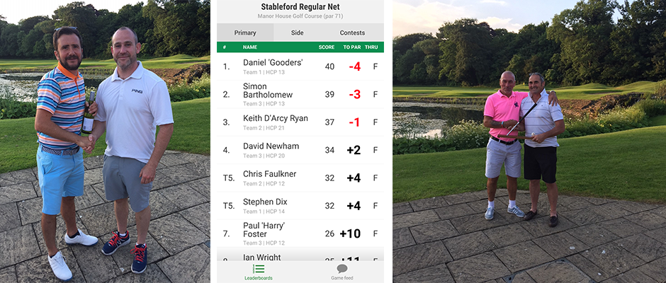 The Midsummer Cup Champion Gooders with Dave Newham & Pete Keen happy to receive his trophy!