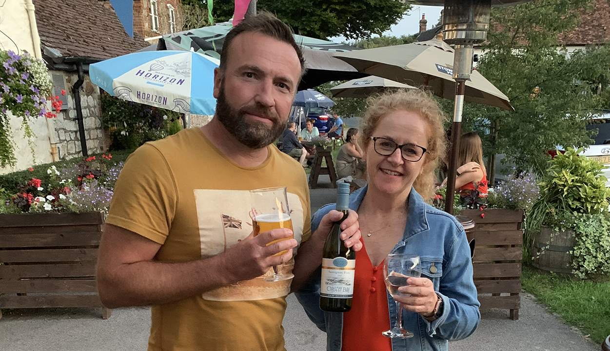 The Nibs enjoying a Post Golf drink - not Last of the Summer Wine!